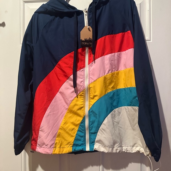 Main Strip Colorful Striped Spring Jacket-New-Cute! - Picture 2 of 15